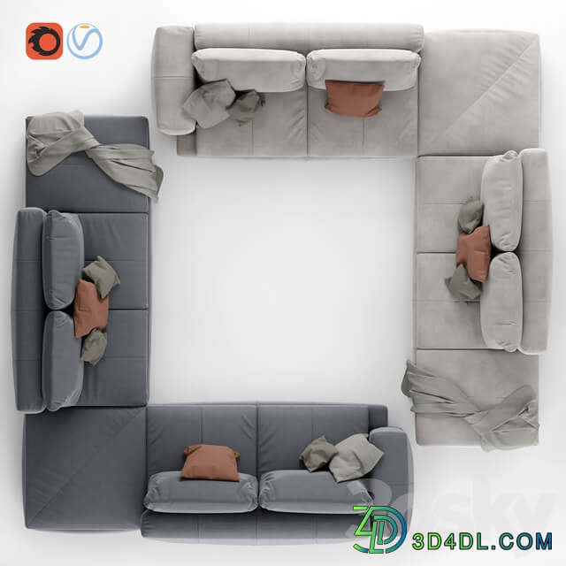 Corner sofa Eclectico Comfort