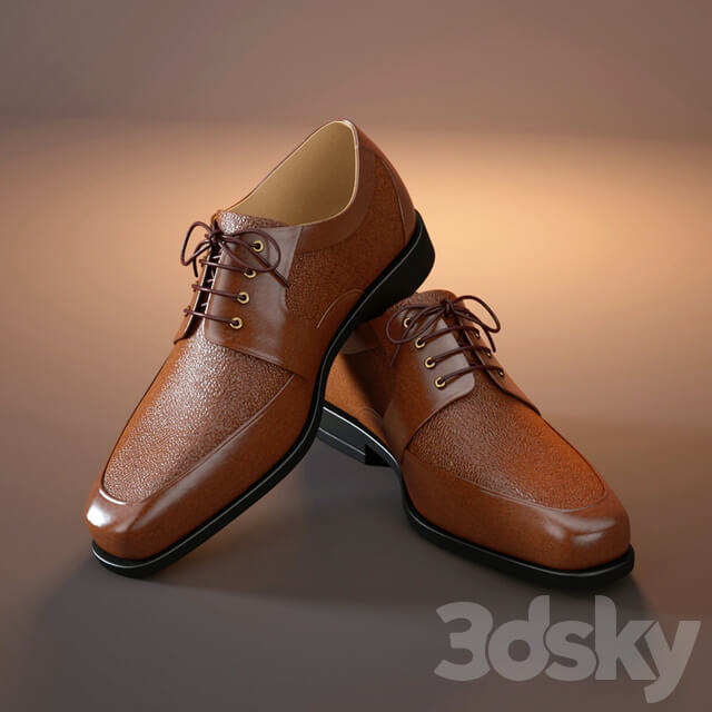 Classic men 39 s shoes Footwear 3D Models