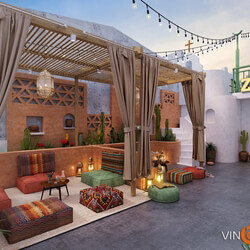  Coffee Room Interior by Van Le 