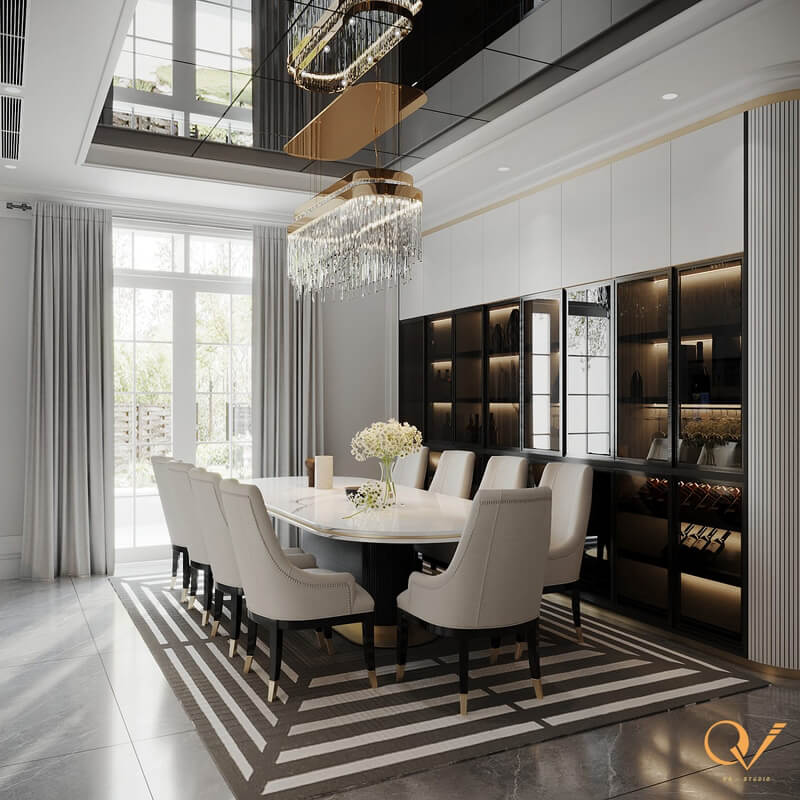 13258. 3D Living Room - Kitchen Interior Model Download by Van Quyet
