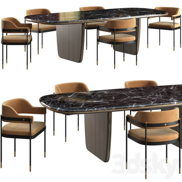 Table Chair Dining table Laskasas Jeane chair Laskasas Dale
