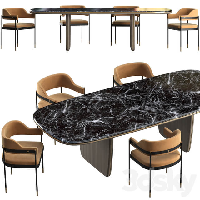 Table Chair Dining table Laskasas Jeane chair Laskasas Dale