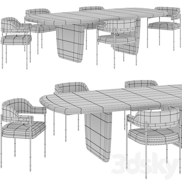 Table Chair Dining table Laskasas Jeane chair Laskasas Dale
