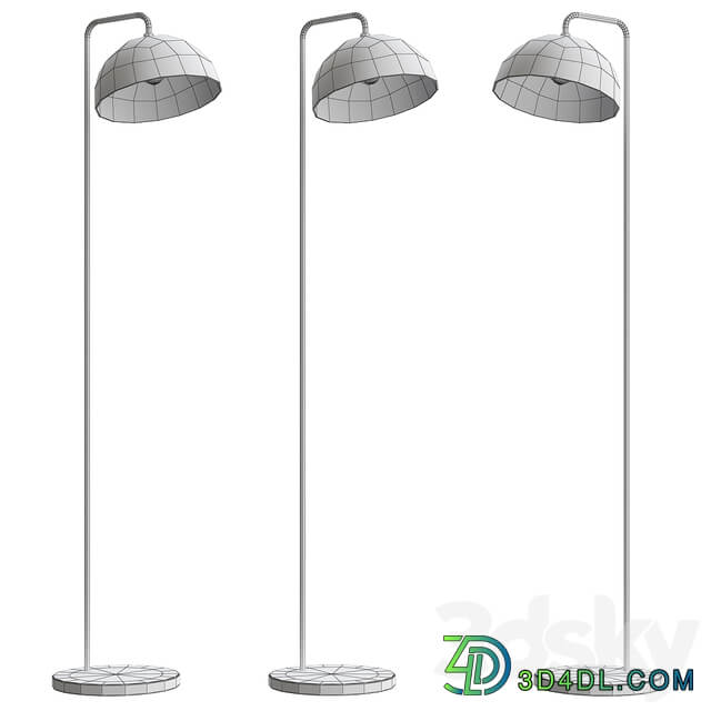 Duomo brushed gold floor lamp