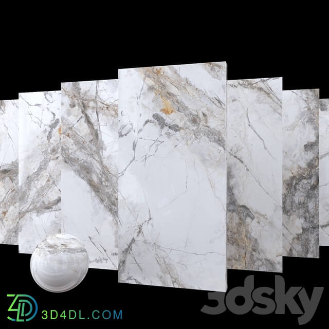 Tile Marble Set Invisible Marble Gray
