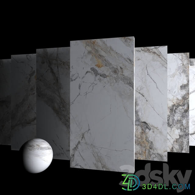 Tile Marble Set Invisible Marble Gray