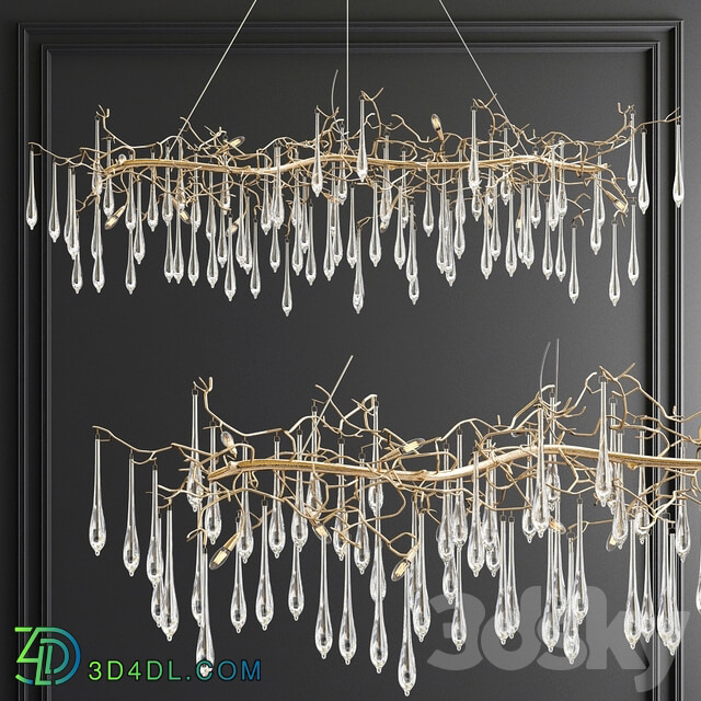 Serip Replika Linear Chandelier Pendant light 3D Models