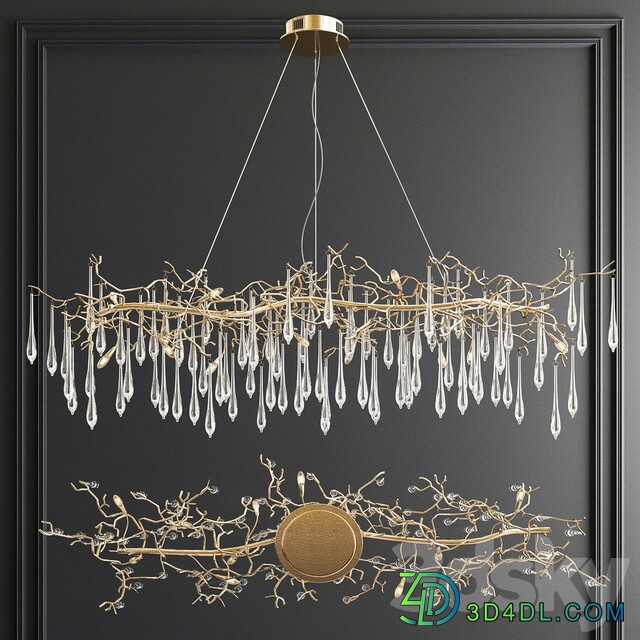 Serip Replika Linear Chandelier Pendant light 3D Models