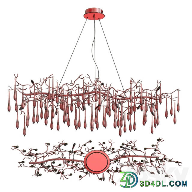 Serip Replika Linear Chandelier Pendant light 3D Models