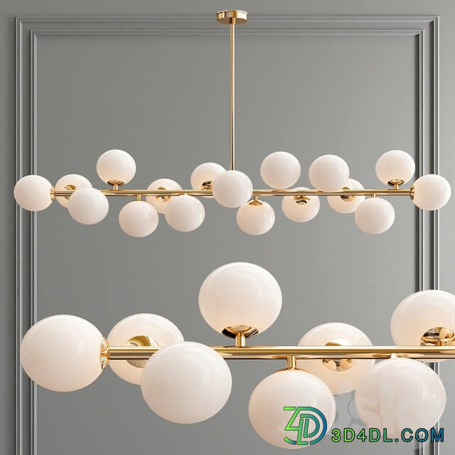 Linear Bubble Pendant 3 type Pendant light 3D Models