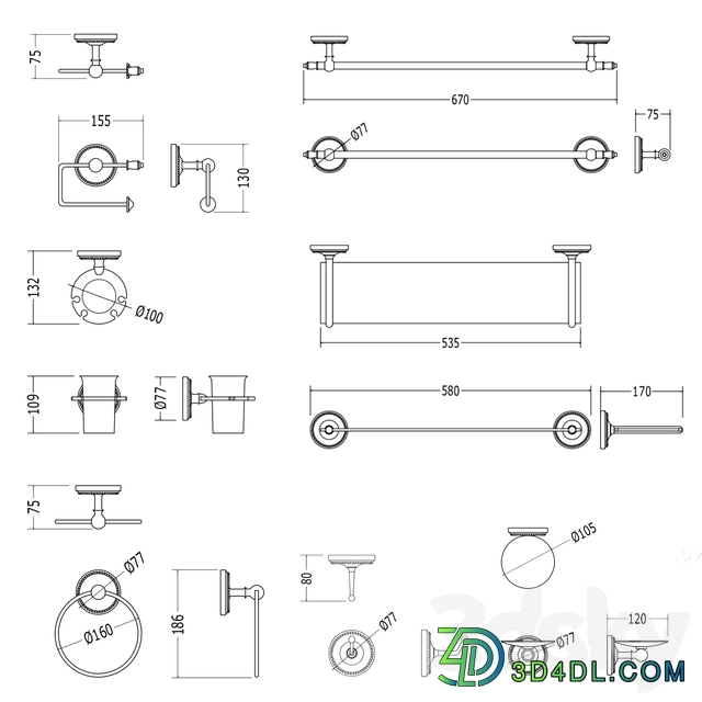 DEVON DEVON ANTIQUE GEORGIAN Bathroom Accessories