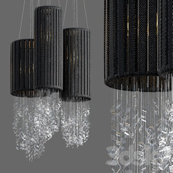 Cloth glass chandelier Pendant light 3D Models 