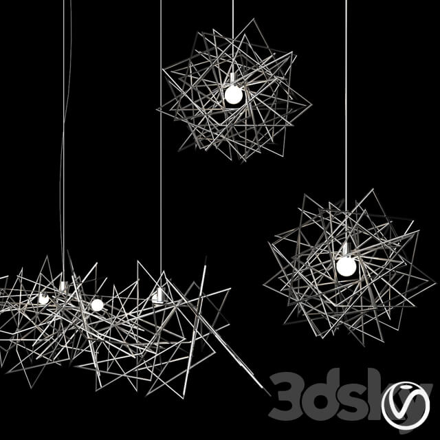Pendant light Etoile pendant and linear suspension