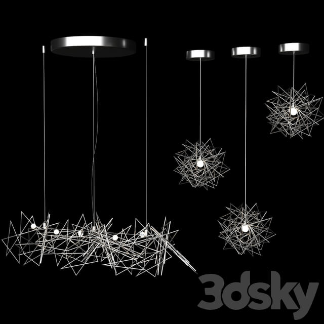 Pendant light Etoile pendant and linear suspension