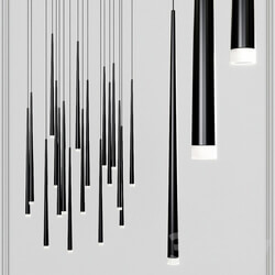 Pendant lamp Lampatron MORGAN 3 piece Pendant light 3D Models 