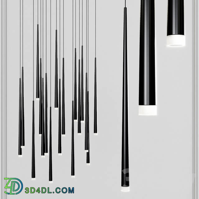 Pendant lamp Lampatron MORGAN 3 piece Pendant light 3D Models