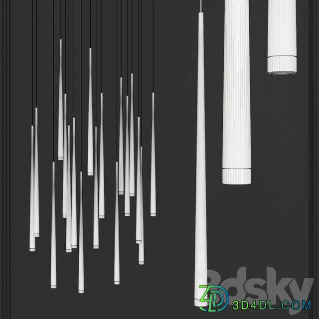 Pendant lamp Lampatron MORGAN 3 piece Pendant light 3D Models