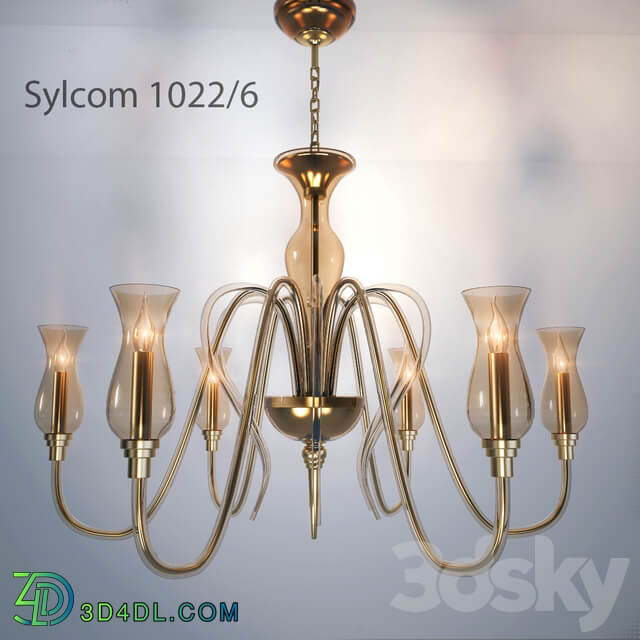 Sylcom 1022 6 Pendant light 3D Models