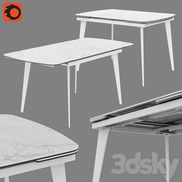Table Eliot 120 High Gloss Statuario