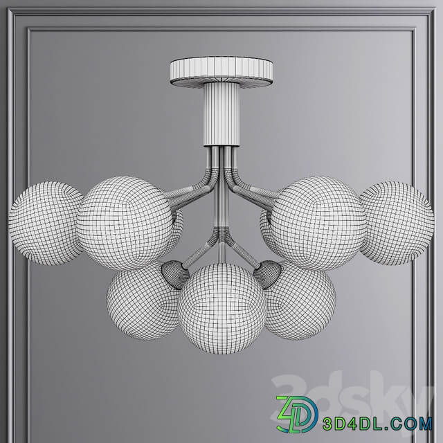 Nuura APIALES 9 CEILING by Sofie Refer Bronze and Opal Ceiling lamp 3D Models