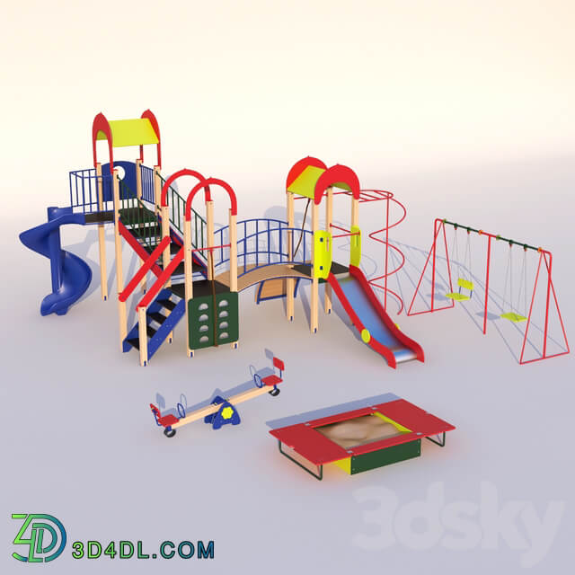 SKIF town for children part1 3D Models