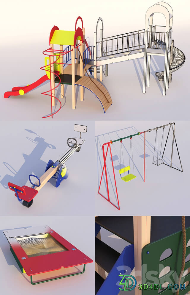 SKIF town for children part1 3D Models