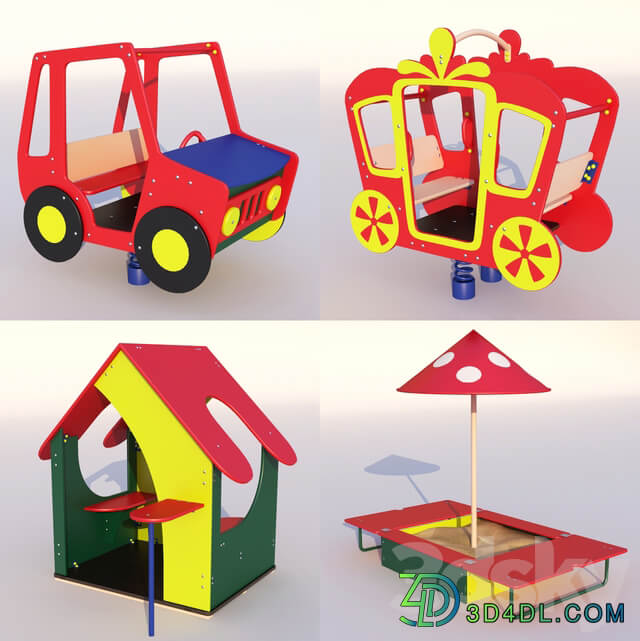 SKIF town for children part2 3D Models