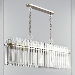 Pendant light Beckett Burnished Brass 7 Light Linear Chandelier by Chapman Myers 