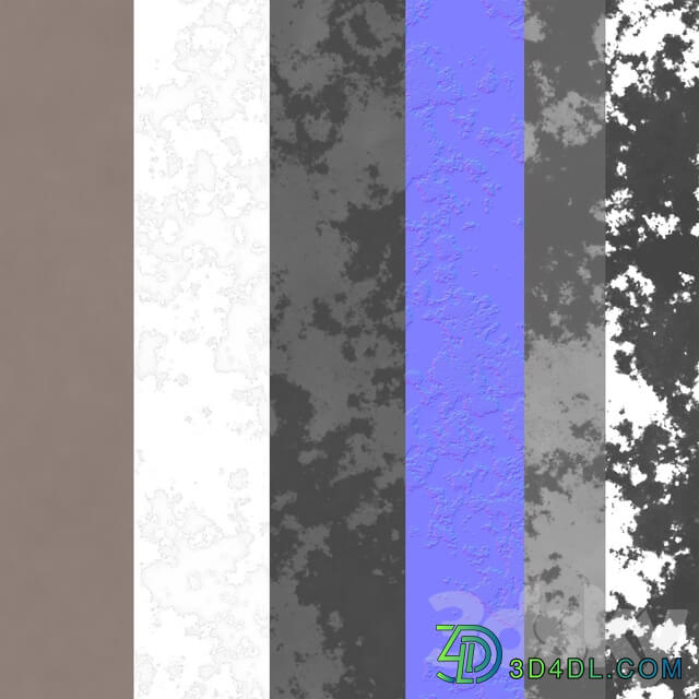 Decorative plaster Stone 3D Models