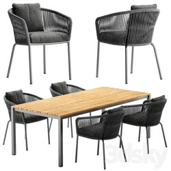 Table Chair Solpuri Loop chair Classic Alu table set 