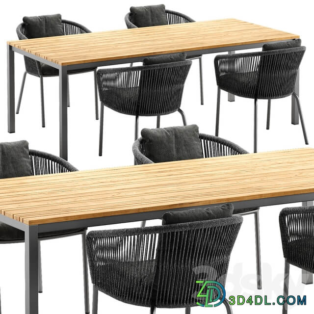 Table Chair Solpuri Loop chair Classic Alu table set
