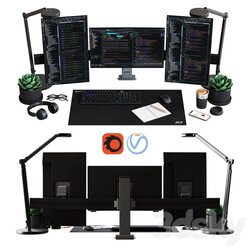 Desktop Set IT Specialist Edition PC other electronics 3D Models 