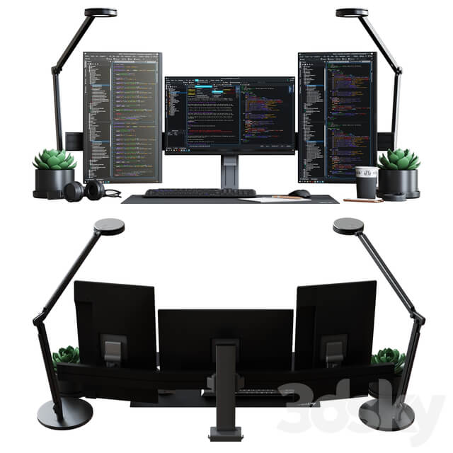 Desktop Set IT Specialist Edition PC other electronics 3D Models