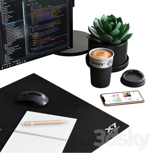 Desktop Set IT Specialist Edition PC other electronics 3D Models