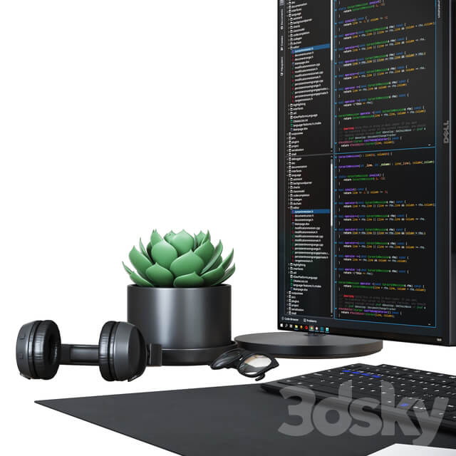 Desktop Set IT Specialist Edition PC other electronics 3D Models
