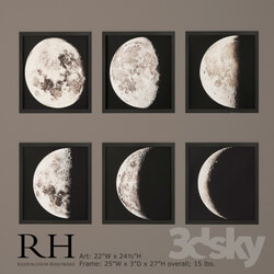 Moon photogravure prints 