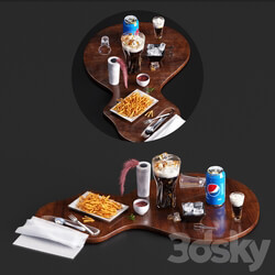 Pepsi set with french fries vray 