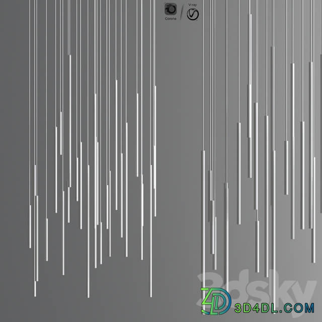 A tube nano light Pendant light 3D Models