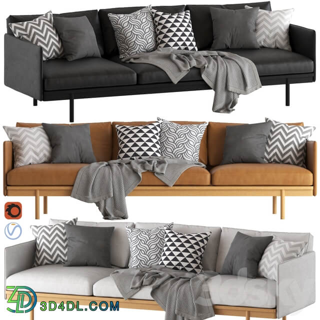 Globewest Tolv Pensive 3 Seater Sofa