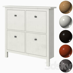 IKEA HEMNES Shoe cabinet with 4 compartments 3D Models 