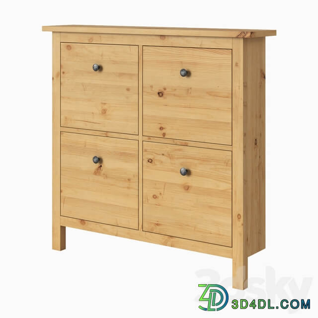 IKEA HEMNES Shoe cabinet with 4 compartments 3D Models