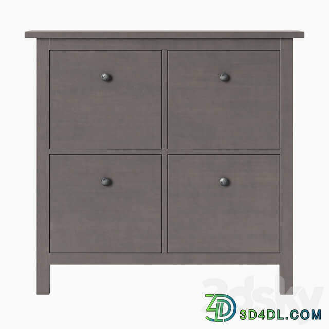 IKEA HEMNES Shoe cabinet with 4 compartments 3D Models
