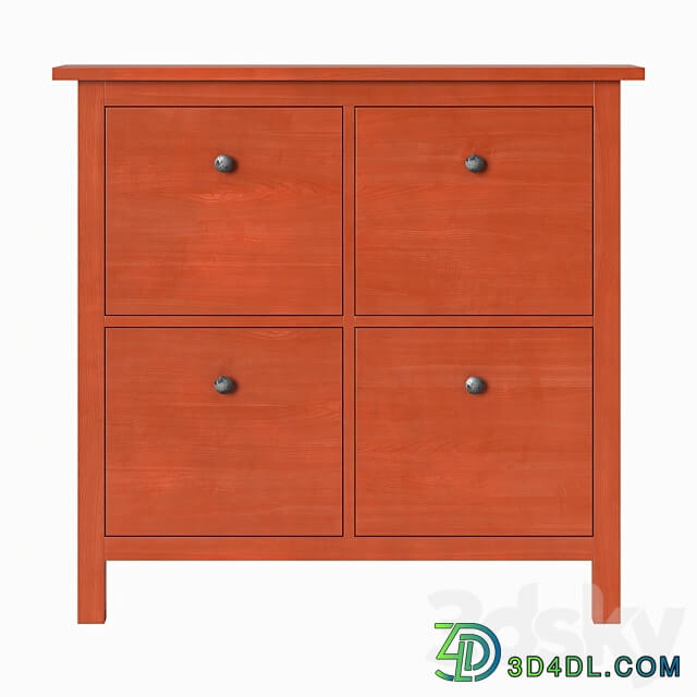 IKEA HEMNES Shoe cabinet with 4 compartments 3D Models