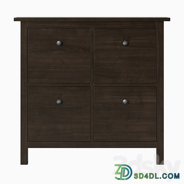 IKEA HEMNES Shoe cabinet with 4 compartments 3D Models