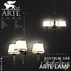 Arte lamp A3579LM 3AB Pendant light 3D Models 