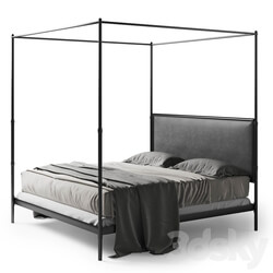 Bed Restoration Hardware French iron bed V1 