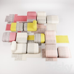 Patricia Urquiola GAN Mangas Collection Rug Poufs 