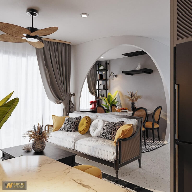  3D Indochine Apartment Interior By Nguyen Thi Hong Nhung