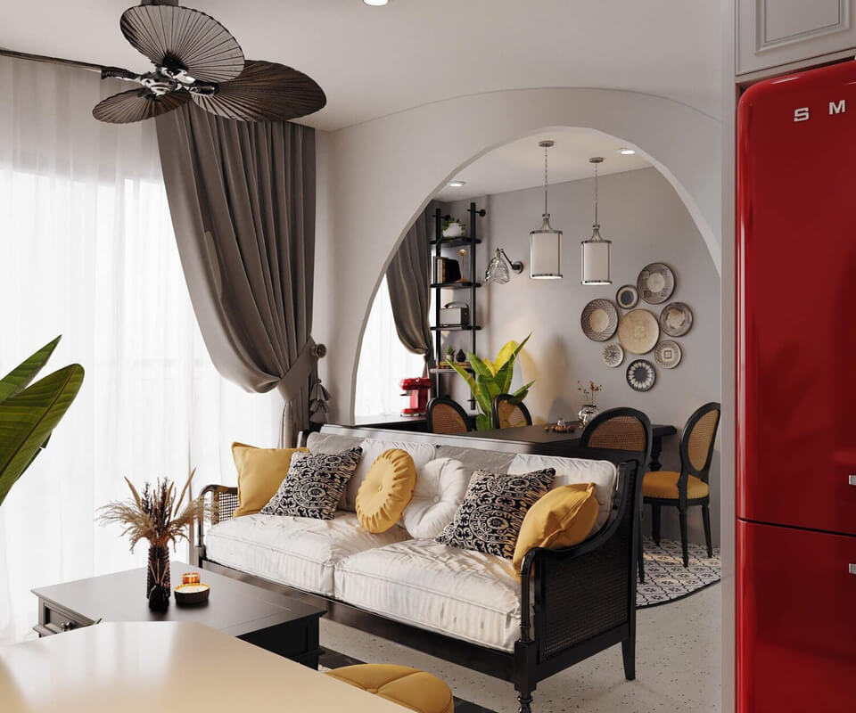  3D Indochine Apartment Interior By Nguyen Thi Hong Nhung