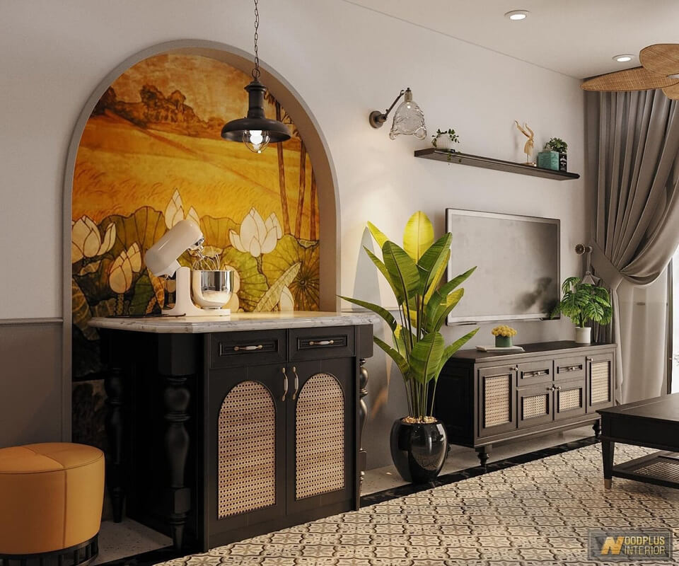  3D Indochine Apartment Interior By Nguyen Thi Hong Nhung